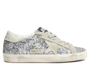 Davenzarry | Golden Goose Super-Star Silver Glitter Ice Gray - Women's | View 1