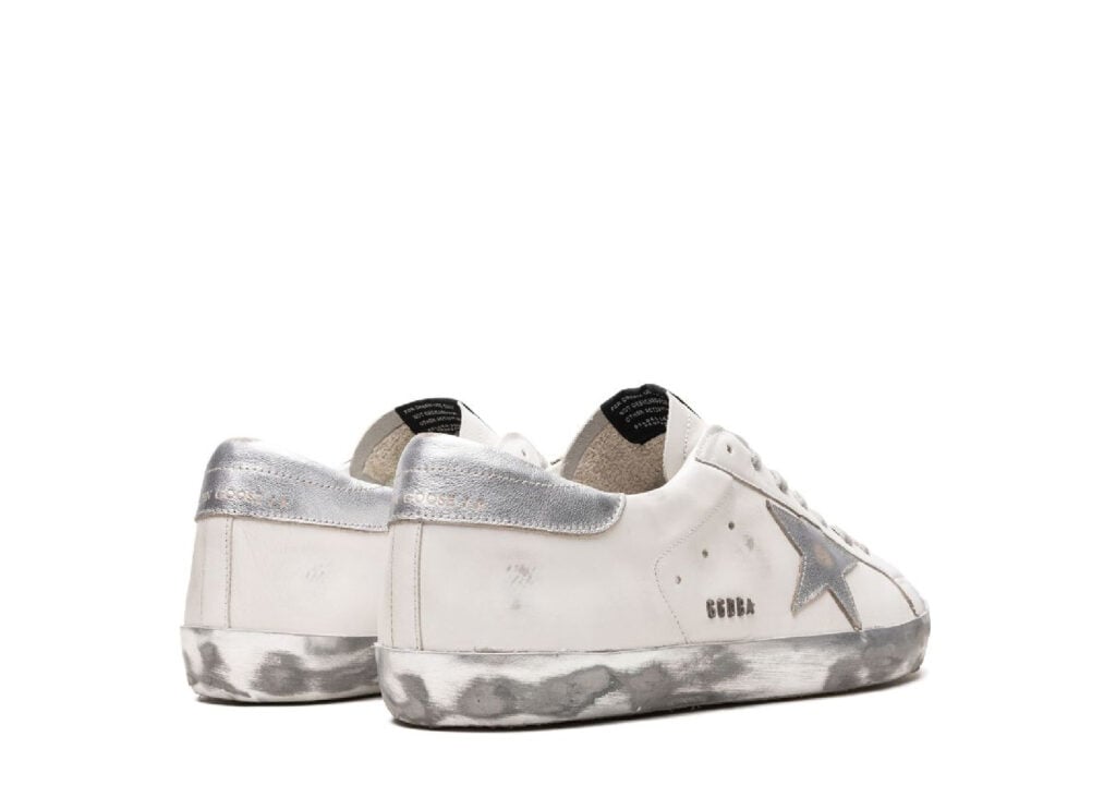 Davenzarry | Golden Goose Super-Star White Silver Glitter | View 4