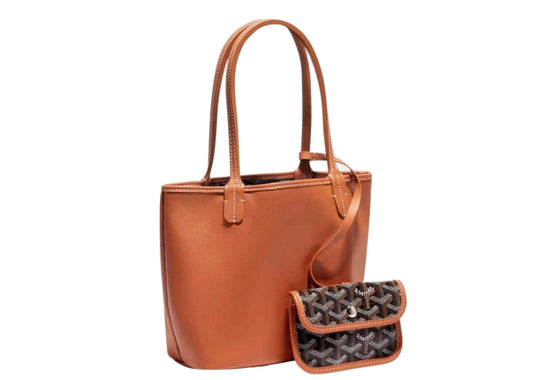 Davenzarry - Goyard Anjou Tote Mini Black/Natural - Image 2
