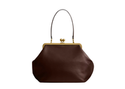 Davenzarry | Coach Large Kisslock Frame Bag Brass/Dark Brown | View 1