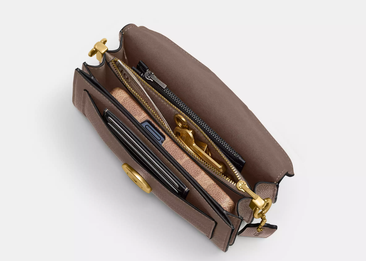 Davenzarry | Coach Tabby Shoulder Bag 20 Brass/Dark Stone | View 4