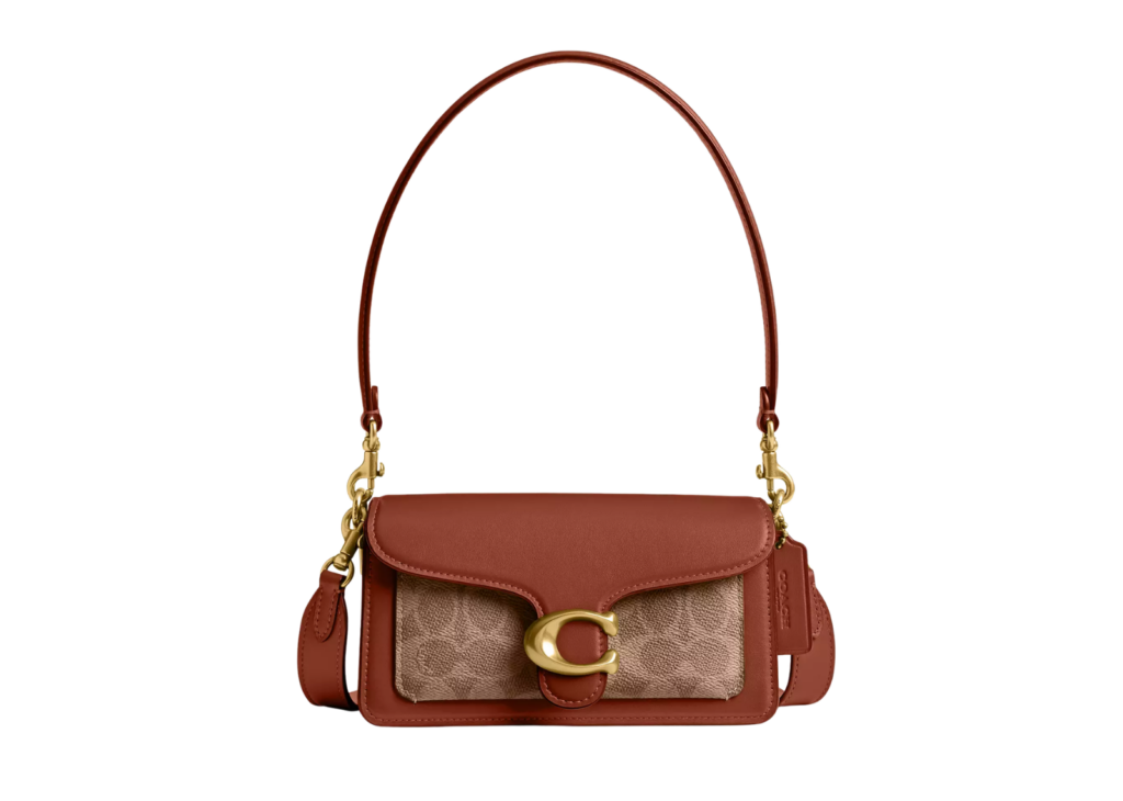 Davenzarry | Coach Tabby Shoulder Bag 20 In Signature Canvas Brass/Tan Caramel | View 4