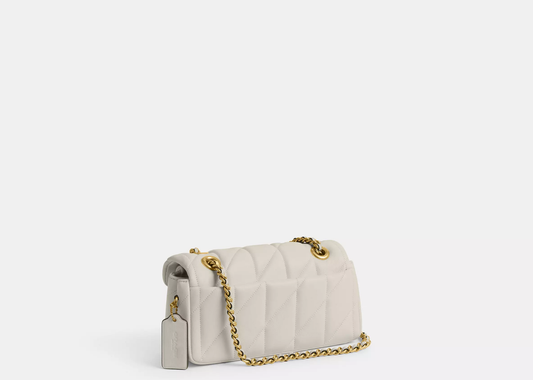 Davenzarry | Coach Tabby Shoulder Bag 20 Pillow Quilting Brass/Chalk | View 2