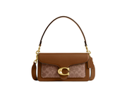 Davenzarry | Coach Tabby Shoulder Bag 26 In Signature Canvas Brass/Tan Brown | View 1