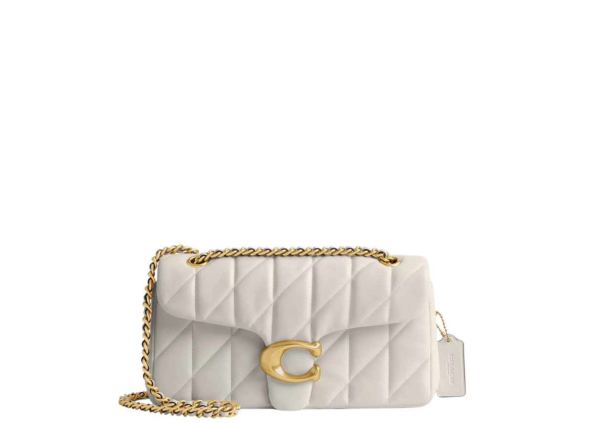 Davenzarry | Coach Tabby Shoulder Bag 26 Pillow Quilting Brass/Chalk | View 1