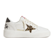 Davenzarry | Golden Goose Ball Star Leopard Pony Star Black Laminated Heel Tab - Women's | View 1
