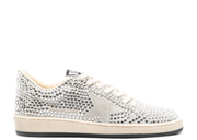 Davenzarry | Golden Goose Ball Star White Swarovski Gray Suede Star - Women's | View 1