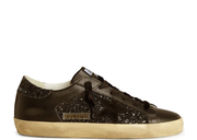 Davenzarry | Golden Goose Super-Star Black Glitter Black Suede Star - Women's | View 1