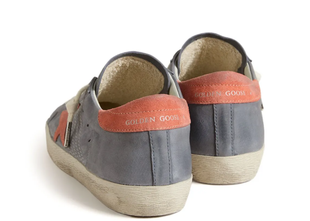 Davenzarry | Golden Goose Super-Star Blue Nubuck Pink Suede Star - Women's | View 5