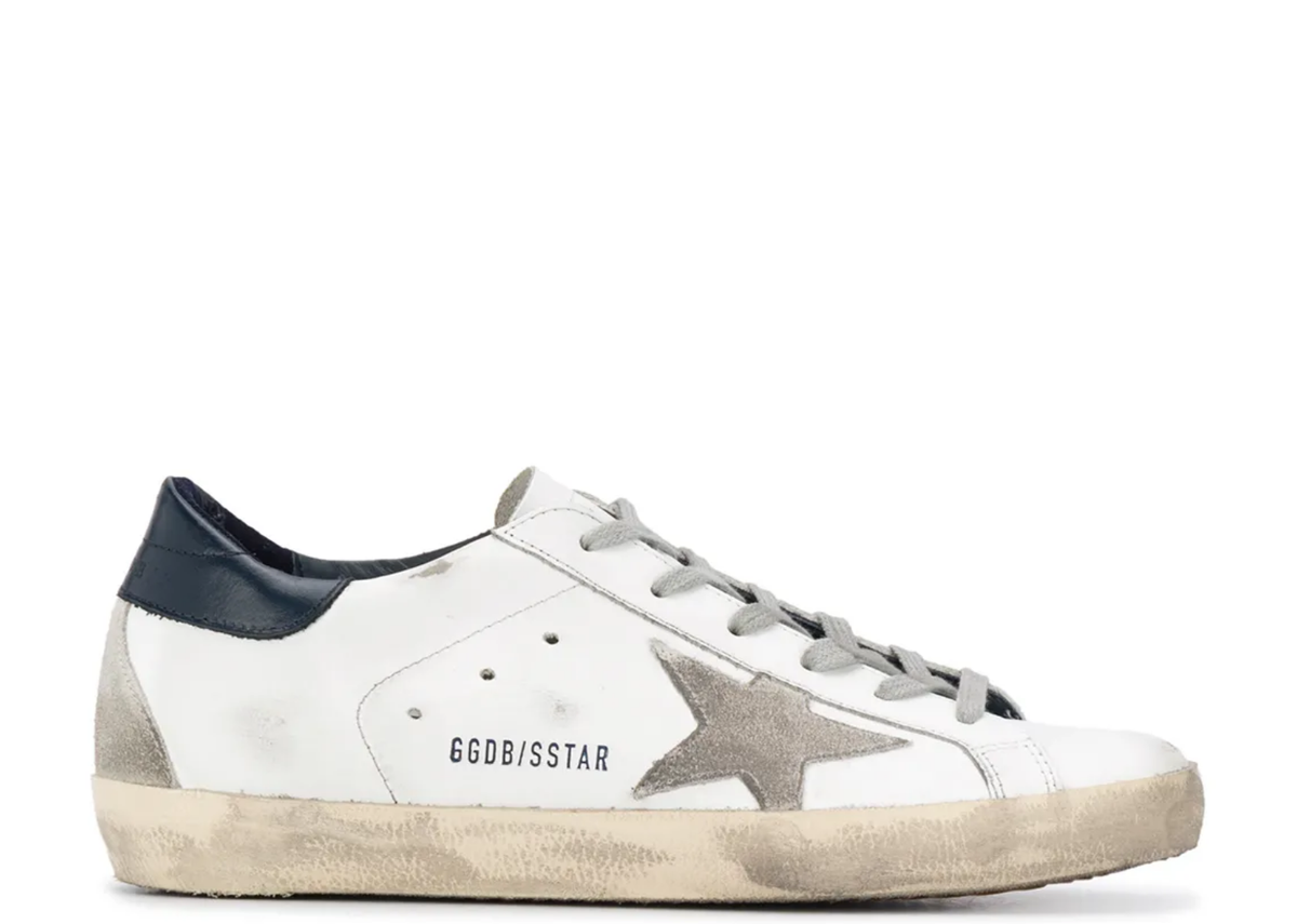 Davenzarry - Women's Golden Goose Super-Star Suede Star Blue Heel Tab - Image 1
