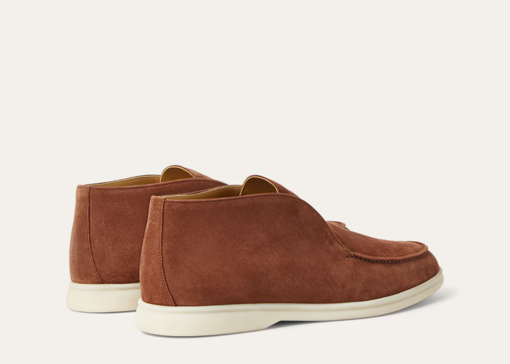 Davenzarry | Loro Piana Open Walk Ankle Boot Suede Brown Whiskey | View 6