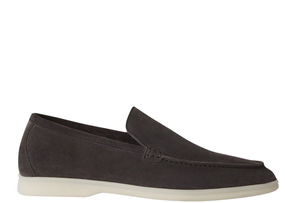 Davenzarry | Loro Piana Summer Walk Loafer Suede Caviar | View 1