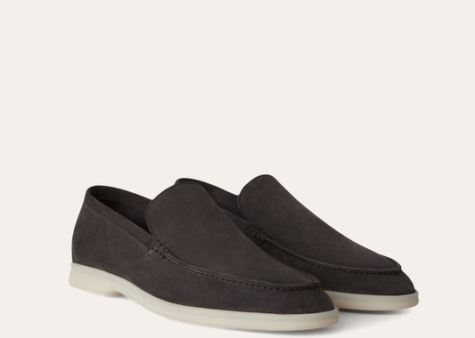 Davenzarry | Loro Piana Summer Walk Loafer Suede Caviar | View 2