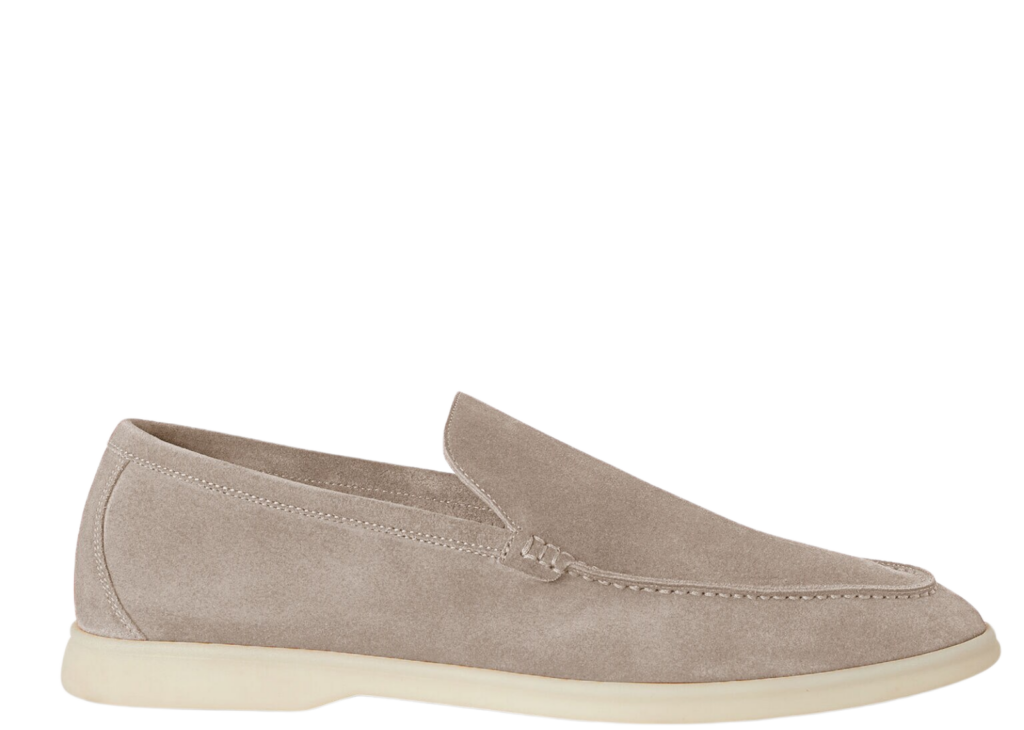 Davenzarry | Loro Piana Summer Walk Loafer Suede Classic Beige | View 4