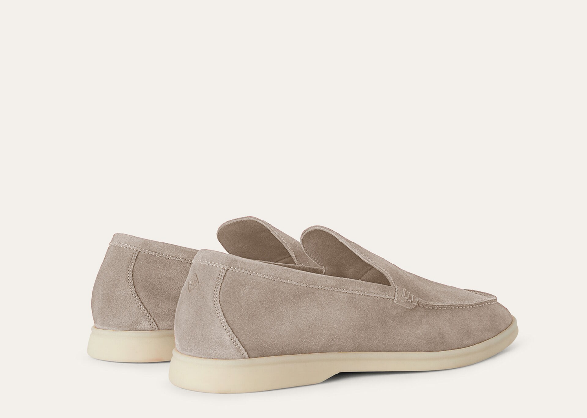 Davenzarry | Loro Piana Summer Walk Loafer Suede Classic Beige | View 3