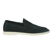 Davenzarry | Loro Piana Summer Walk Loafer Suede Dark Green | View 1