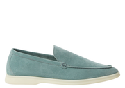 Davenzarry | Loro Piana Summer Walk Loafer Suede Pine Cloud | View 1