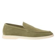 Davenzarry | Loro Piana Summer Walk Loafer Suede Verde-Acqua | View 1
