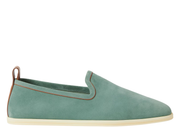 Davenzarry | Loro Piana Venice Walk Loafer Suede Pine Cloud | View 1