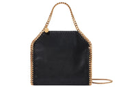 Davenzarry - Stella McCartney Falabella Mini Tote Bag Black Gold - Image 1